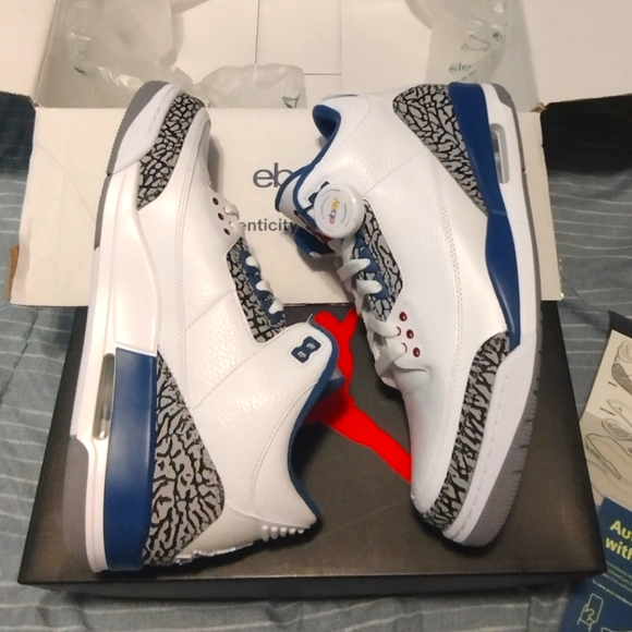 💯🛠️Air Jordan 3 Retro "True Blue" O.G.🛠️💯 - Picture 8 of 15